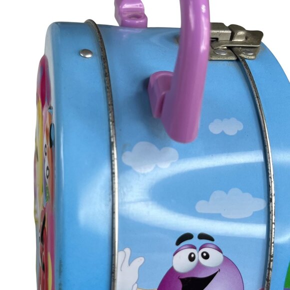 M&Ms Easter Themed Tin Lunch Box Handle Blue - Picture 12 of 14